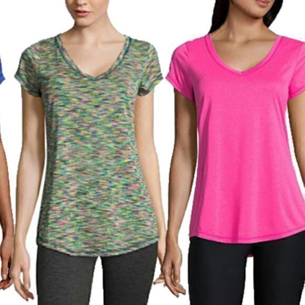 [Xersion] Pink V-Neck Workout Shirt - Size M